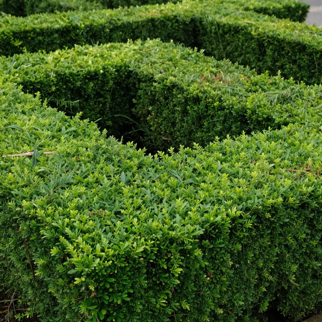 Beautiful trimmed hedges maintained 